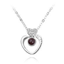 Load image into Gallery viewer, 2018 New Arrival Rose Gold&amp;Silver 100 languages I love you Projection Pendant Necklace Romantic Love Memory Wedding Jewelery