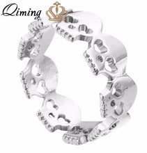 Load image into Gallery viewer, Gold Silver Minimalist Ring Women's CZ Crystal Cactus DNA Chemistry Moon Size 7 Wedding Knuckle Boho Rings Fashion Jewelry