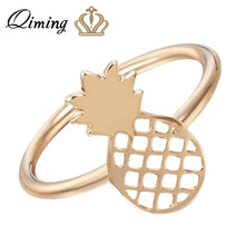 Load image into Gallery viewer, Gold Silver Minimalist Ring Women's CZ Crystal Cactus DNA Chemistry Moon Size 7 Wedding Knuckle Boho Rings Fashion Jewelry