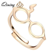 Load image into Gallery viewer, Gold Silver Minimalist Ring Women's CZ Crystal Cactus DNA Chemistry Moon Size 7 Wedding Knuckle Boho Rings Fashion Jewelry