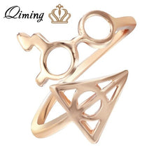 Load image into Gallery viewer, Gold Silver Minimalist Ring Women's CZ Crystal Cactus DNA Chemistry Moon Size 7 Wedding Knuckle Boho Rings Fashion Jewelry