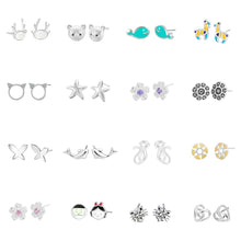 Load image into Gallery viewer, Todorova Multiple Women Minimalist Earrings Cute Small Whale Horse Cat Jewelry Earrings Accessories Gifts for Girls Kids