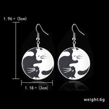Load image into Gallery viewer, 2019 Minimalist Jewelry Female Earrings Rhinestone Cat Earring Cute Cat Stud Earrings Hollow Cat Fish Animal Ear Stud Girls Gift