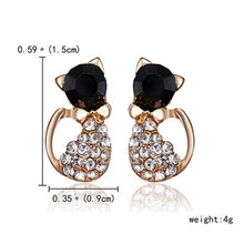 Load image into Gallery viewer, Cute Kitten Cartoon Animal Stud Earring Women Simple Elegant Multiple Style Cat Alloy Earrings Female Minimalist Jewelry Gifts
