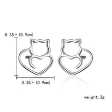 Load image into Gallery viewer, Cute Kitten Cartoon Animal Stud Earring Women Simple Elegant Multiple Style Cat Alloy Earrings Female Minimalist Jewelry Gifts
