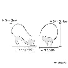 Load image into Gallery viewer, Cute Kitten Cartoon Animal Stud Earring Women Simple Elegant Multiple Style Cat Alloy Earrings Female Minimalist Jewelry Gifts