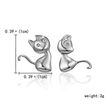 Load image into Gallery viewer, Cute Kitten Cartoon Animal Stud Earring Women Simple Elegant Multiple Style Cat Alloy Earrings Female Minimalist Jewelry Gifts