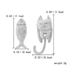 Load image into Gallery viewer, Cute Kitten Cartoon Animal Stud Earring Women Simple Elegant Multiple Style Cat Alloy Earrings Female Minimalist Jewelry Gifts