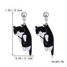 Load image into Gallery viewer, Cute Kitten Cartoon Animal Stud Earring Women Simple Elegant Multiple Style Cat Alloy Earrings Female Minimalist Jewelry Gifts