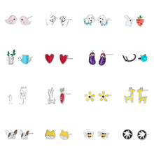 Load image into Gallery viewer, Todorova Multiple Korean Fashion Minimalist Earrings  Cute Animal Heart Dog Stud Earrings for Women Jewlery Small Earrings